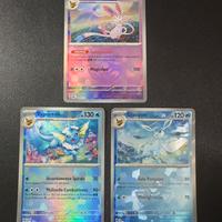 Lotto 3 carte pokemon holo pokeball prismatiche