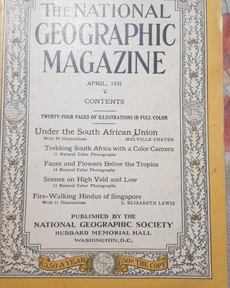  National Geographic Magazine Aprile 1931