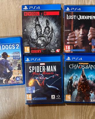 Lotto 5 giochi PS4