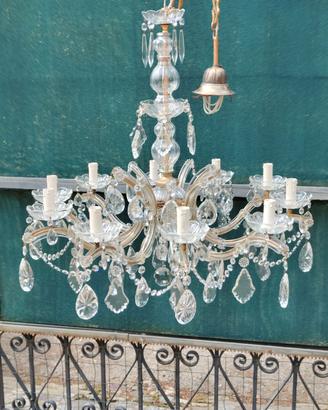 lampadario Maria Teresa 10 luci restaurato 