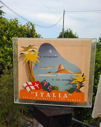 pubblicita originale anni 50 Navigazione ITALIA