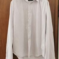 Camicia bianca con righe viola (Conbipel, XXL)
