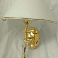 applique mezzaluna singola con terminale in vetro