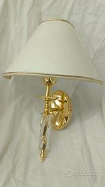 applique mezzaluna singola con terminale in vetro