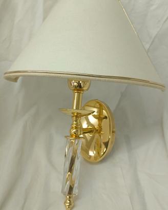 applique mezzaluna singola con terminale in vetro