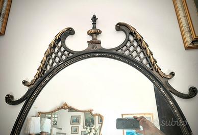 specchio stile impero in legno 