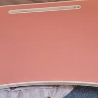 🌸 TAVOLINO DA LETTO PIEGHEVOLE - ROSA E BIANCO 🌸