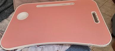 🌸 TAVOLINO DA LETTO PIEGHEVOLE - ROSA E BIANCO 🌸