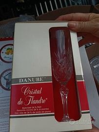 12 Calici champagne "Danube di Cristal de flandre