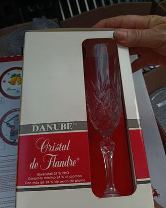12 Calici champagne "Danube di Cristal de flandre