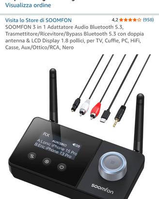 trasmettitore ricevitore bluetooth reg. volume