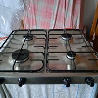 piano cottura inox da incasso ariston 4 fuochi 