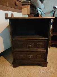 Coppia comodini con cassetto arte povera 