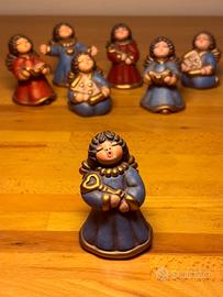 Thun angelo ceramica blu con chiave dorata