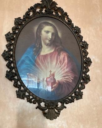 Quadro vintage Sacro cuore di Gesù