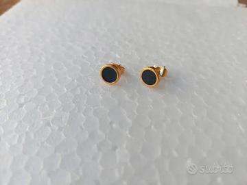 Orecchini di colore nero e dorato