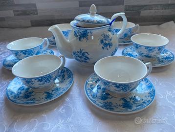 Set teiera + 6 tazze Whittard of Chelsea NUOVO