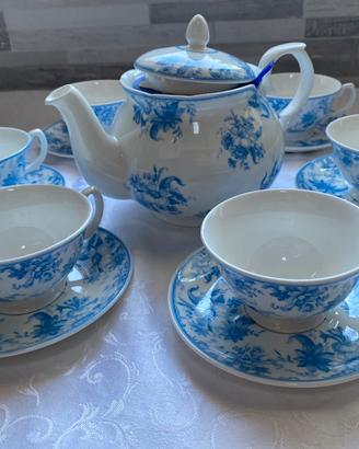 Set teiera + 6 tazze Whittard of Chelsea NUOVO