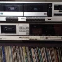 KENWOOD KX-55W stereo cassette deck doppia piastra