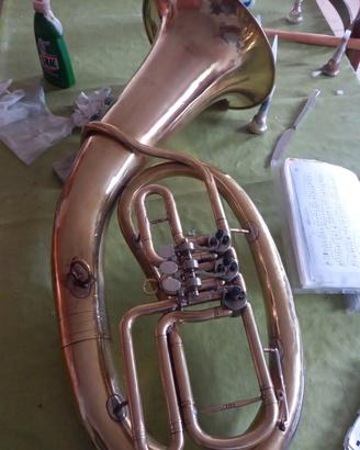 Flicorno tenore baritono ovale tipo tirolese a 3 c