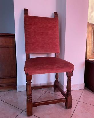6 sedie da salotto neobarocche