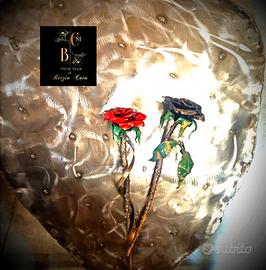 rose in metallo