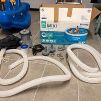 Kit pompa bestway da 1 mc/h e telo copri piscina