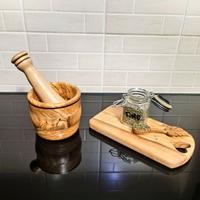 Legno di ulivo mortaio pestello