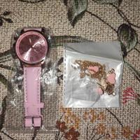 Orologio donna, orecchini, collana e braccialetto