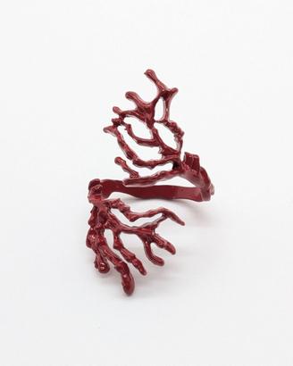 Anello a forma di Corallo Rosso Misura Regolabile