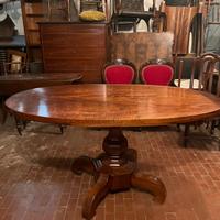 Tavolo ovale impero in noce massello dell 800