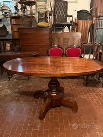 Tavolo ovale impero in noce massello dell 800