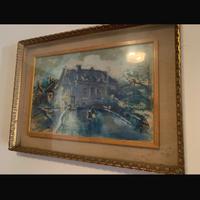 Sala frattino/tavolo noce 1850/ oggetti vari epoca