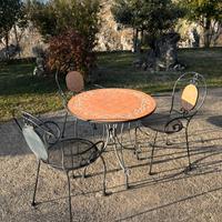 Set Tavolo+3 sedie in ferro