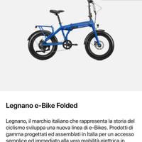 bicicletta legnano e-bike folded