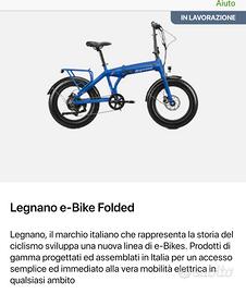 bicicletta legnano e-bike folded