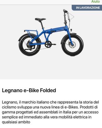 bicicletta legnano e-bike folded