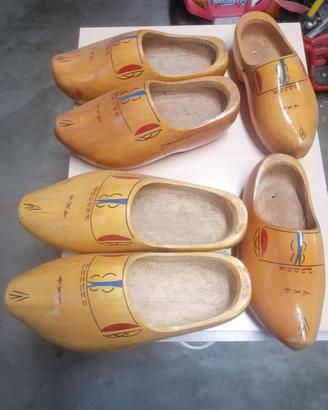 scarpe in legno fatte a mano