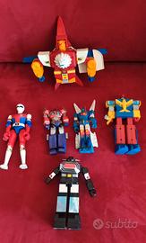 Lotto di 6 robot giocattolo vintage anni 70 80