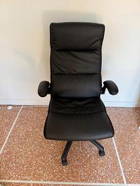 Sedia da ufficio JYSK KASTBJERG in similpelle nera
