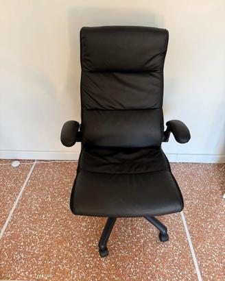 Sedia da ufficio JYSK KASTBJERG in similpelle nera