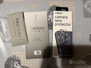 Pellicola + vetrino copri fotocamera IPhone 15 pro