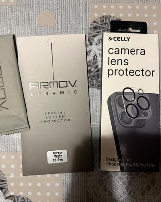 Pellicola + vetrino copri fotocamera IPhone 15 pro