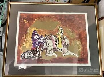 Stampa firmata Angelo Tassi – scena sacra