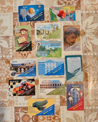 Tessere filateliche con francobollo Poste Italiane