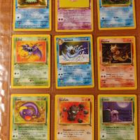 Lotto 18 Carte Pokémon Vintage Set Fossil 