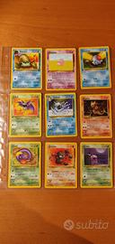 Lotto 18 Carte Pokémon Vintage Set Fossil 