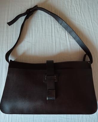 Borsa vintage a spalla di cuoio ingrassato