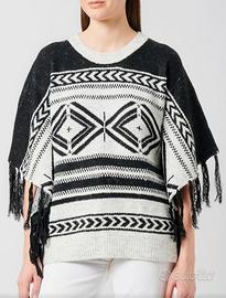 Poncho con fantasia etnica