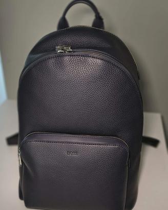 Nuovo zaino HUGO BOSS in pelle, blu scuro